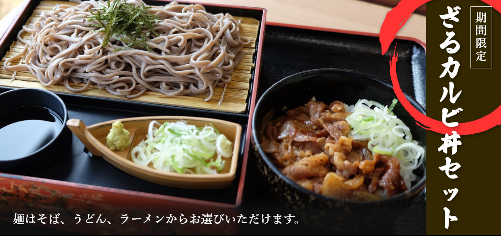 ざるカルビ丼セット